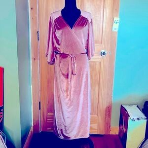 🍉Boutique Brand Velvety, Pink, Wrap Dress